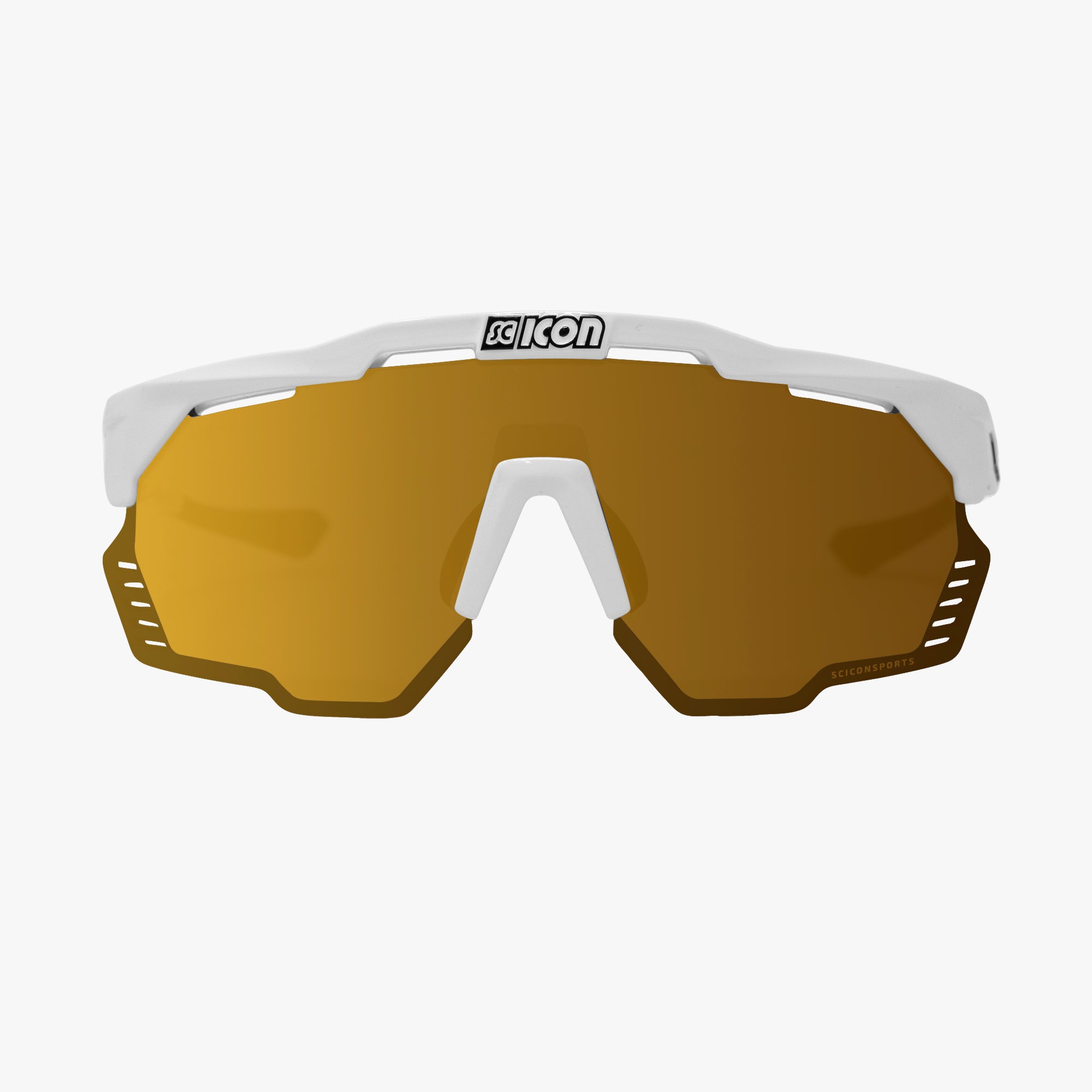 Scicon Aeroshade Kunken Occhiali Ciclismo Bianco/Bronzo Vendite Flash