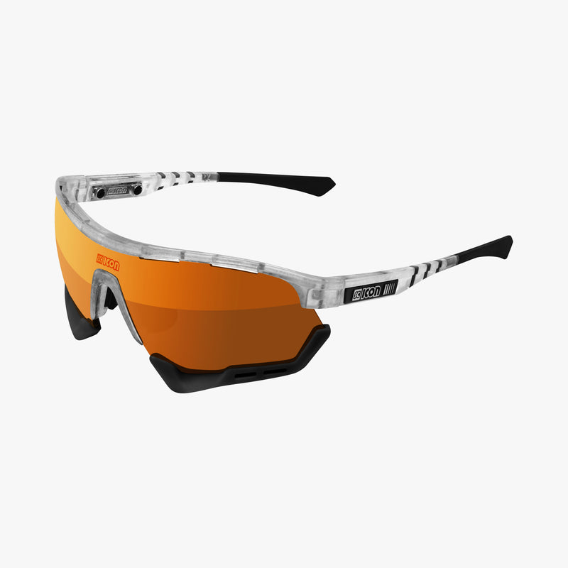 Scicon Aerotech XL Occhiali Sportivi Bianco/Bronzo