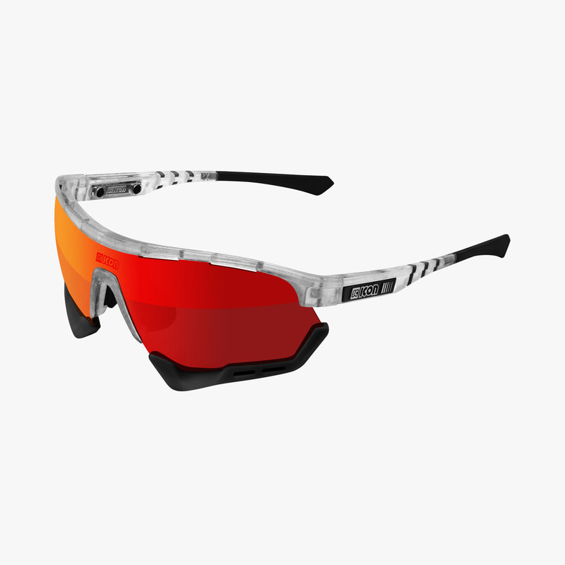 Scicon Aerotech XL Occhiali Sportivi Bianco/Rosso