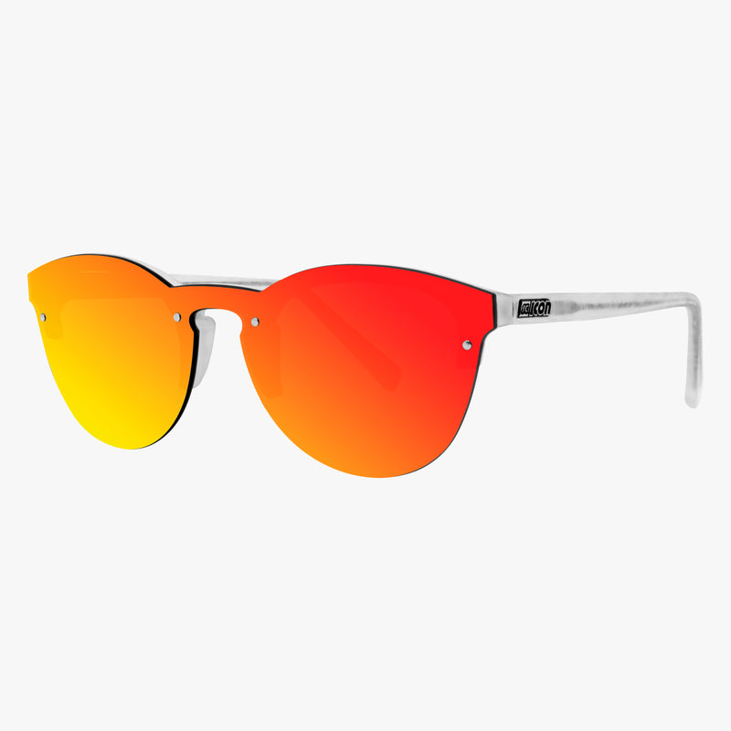 Scicon Occhiali da sole Protector Montatura Bianco Lenti Rosso