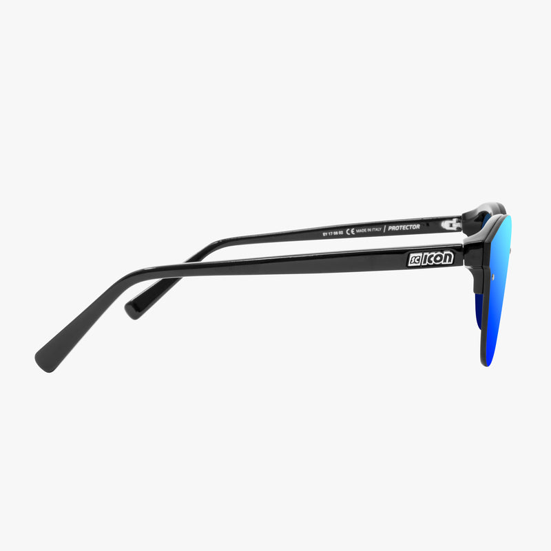 Scicon Protezione Occhiali da sole Nera Lenti Blu Saldi Di Fabbrica