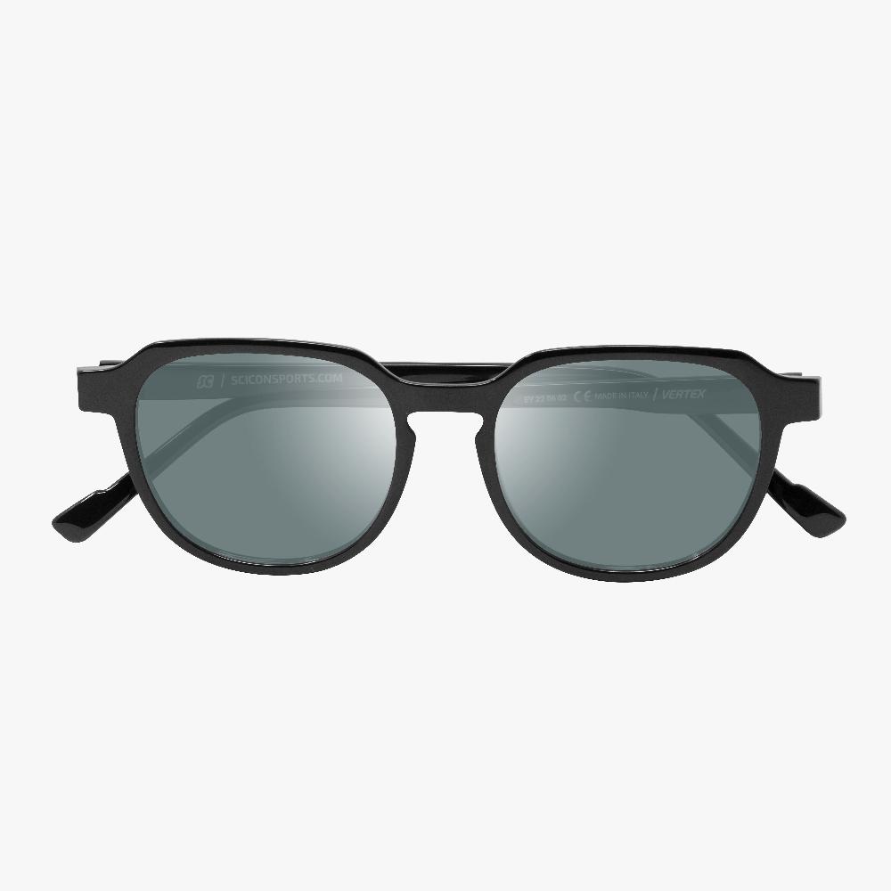 Scicon Occhiali da sole Vertex Neri Lucidi/Lenti Argento Specchiate Cyber Monday