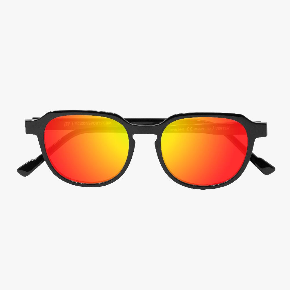 Scicon Occhiali da sole Vertex Neri Lucidi/Lenti Rosse Specchiate Offerta Pasqua