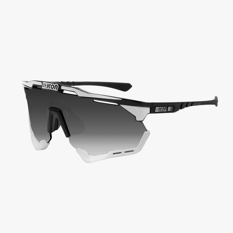 Scicon Aeroshade Occhiali Ciclismo NeroBianco/Argento