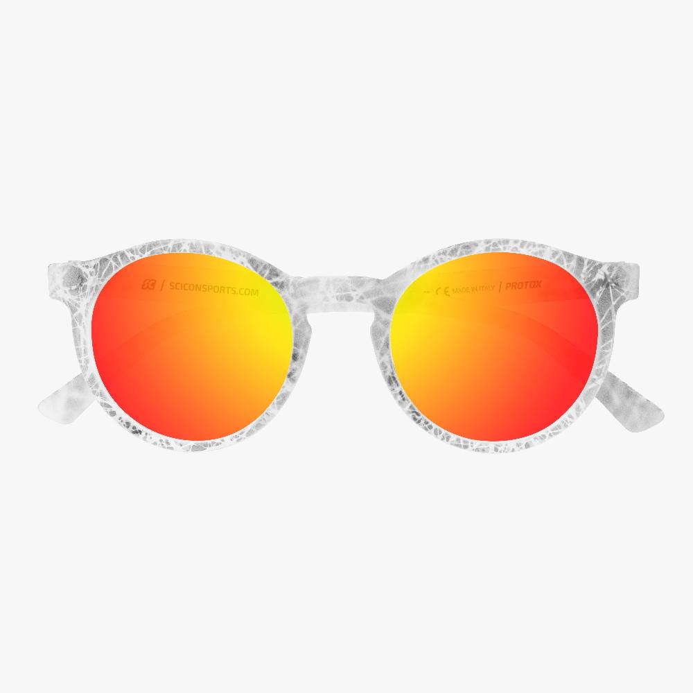 Scicon Occhiali da sole Protox Bianco Opaco/Lenti Rosse Specchiate Sostegno trimestrale