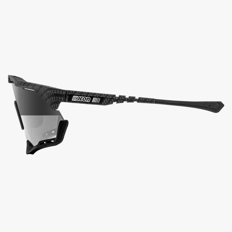 Scicon Aeroshade Occhiali Ciclismo Carbon Opaco/Argento Presa
