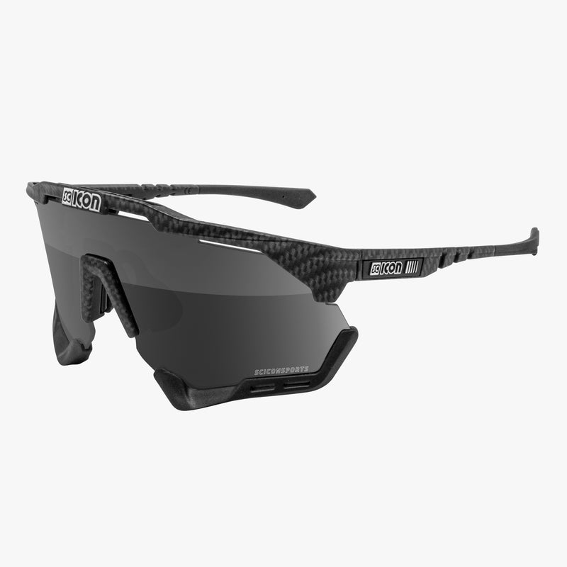 Scicon Aeroshade Occhiali Ciclismo Carbon Opaco/Argento Sconto