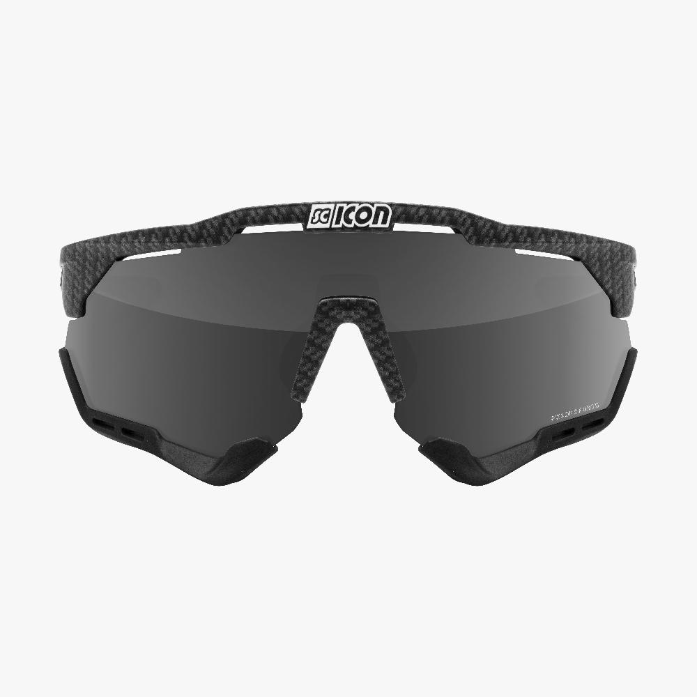 Scicon Aeroshade Occhiali Ciclismo Carbon Opaco/Argento Sconto