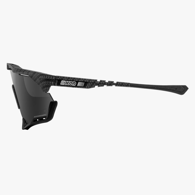 Scicon Aeroshade Occhiali Ciclismo Carbon Opaco/Argento Sconto