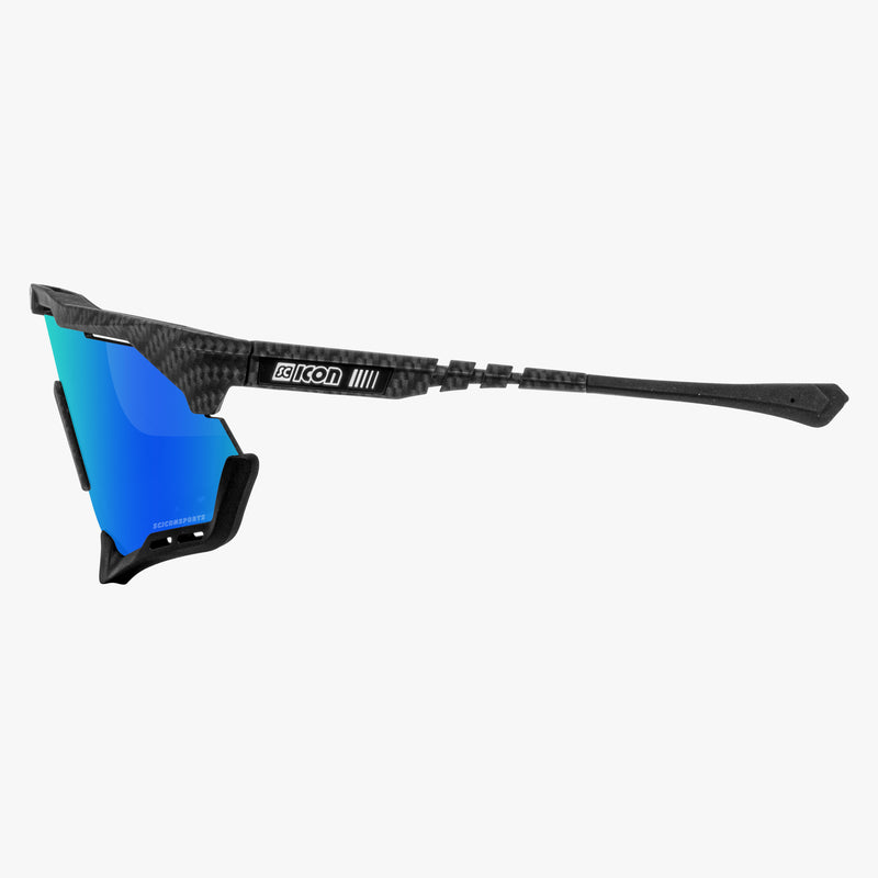 Scicon Aeroshade Occhiali Ciclismo Carbon Opaco/Blu Economico