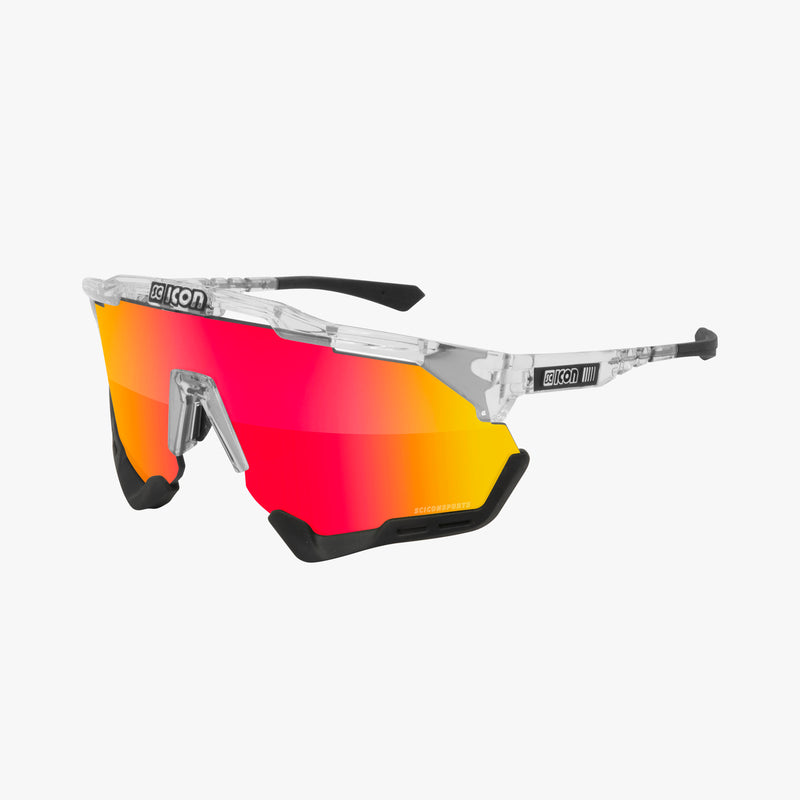 Scicon Aeroshade Occhiali Ciclismo Cristallo/Rosso