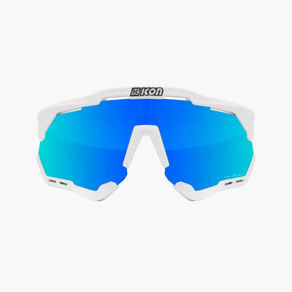 Scicon Aeroshade XL Occhiali Ciclismo Bianco/Blu Vendite Flash