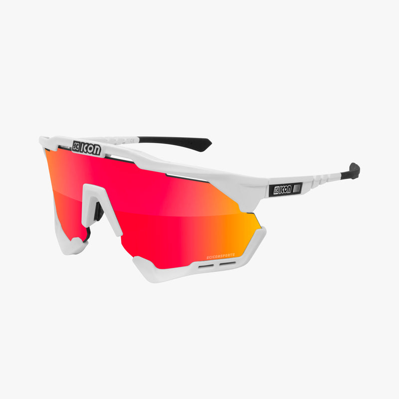 Scicon Aeroshade Occhiali Ciclismo Bianco/Rosso