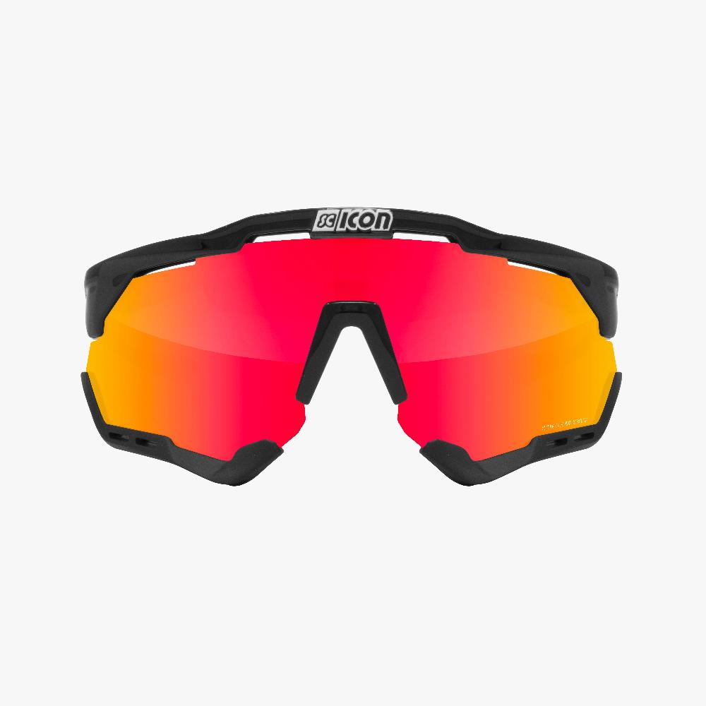 Scicon Aeroshade Occhiali Ciclismo Nero/Rosso Spedizione gratuita