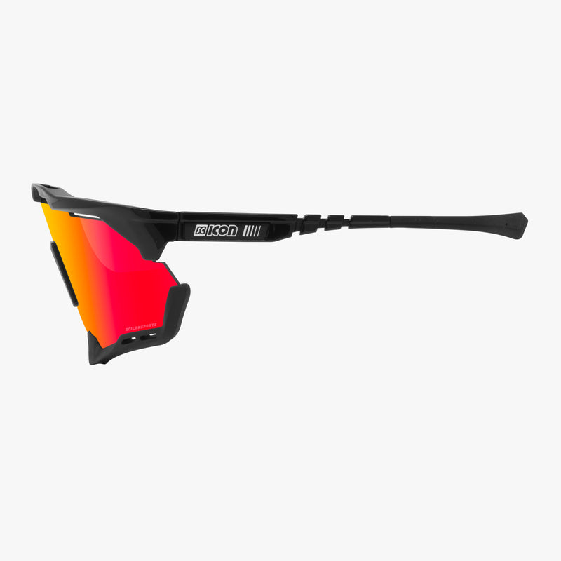 Scicon Aeroshade Occhiali Ciclismo Nero/Rosso Spedizione gratuita