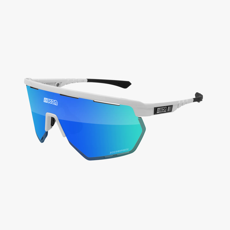 Scicon Aerowing Occhiali Ciclismo Bianco/Blu