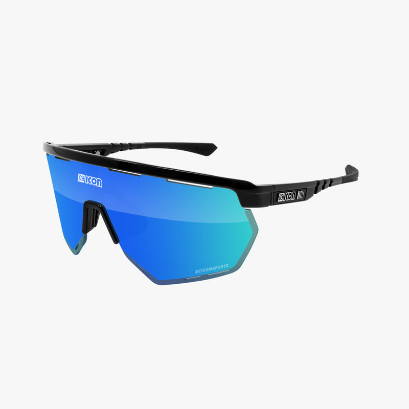 Scicon Aerowing Occhiali Ciclismo Nero/Blu