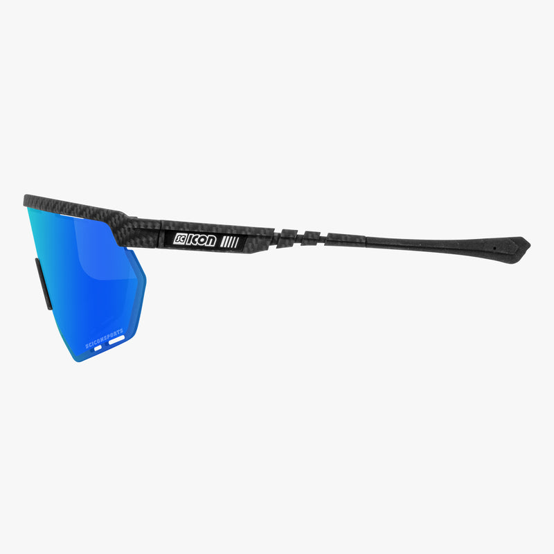 Scicon Aerowing Occhiali Ciclismo Carbon Opaco/Blu Ritorno libero