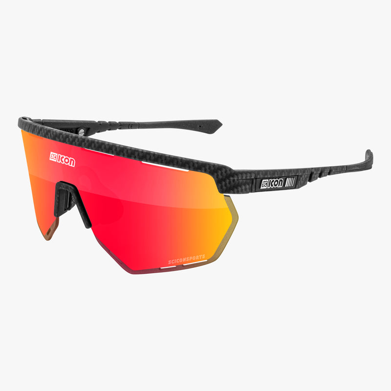 Scicon Aerowing Occhiali Ciclismo Carbon Opaco/Rosso