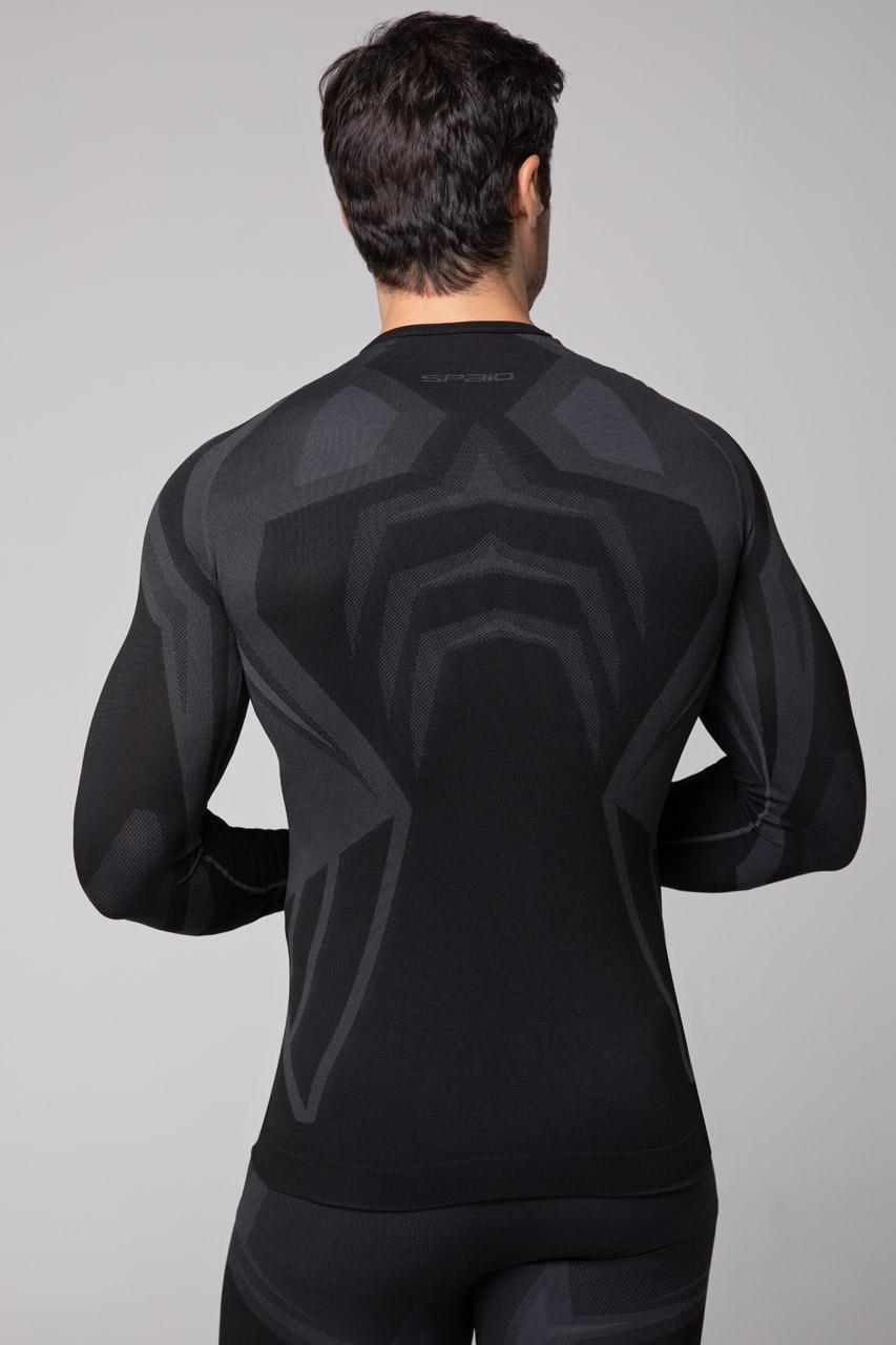 Spaio SPAIO MAGLIA M/L TERMOATTIVA "CONFIDENCE" NERO/GRIGIO Consegna Veloce