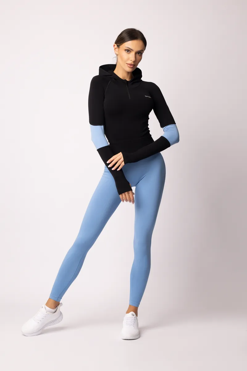 Spaio SPAIO FELPA ADAPT – DOUBLE COLOUR LINCHEN BLUE/BLACK Prezzo Ridotto