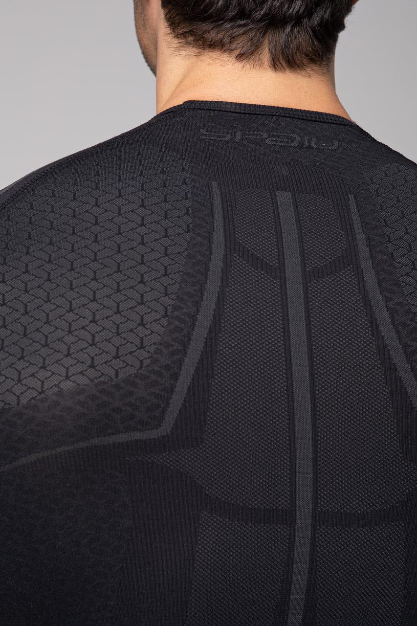 Spaio SPAIO MAGLIETTA TERMOATTIVA "ADRENALINE" UOMO NERO/GRIGIO Italia