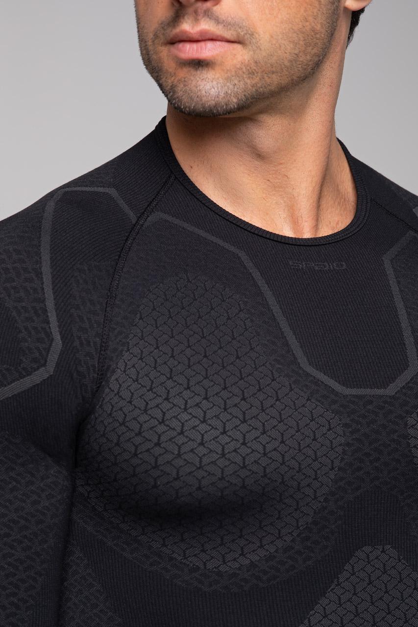 Spaio SPAIO MAGLIETTA TERMOATTIVA "ADRENALINE" UOMO NERO/GRIGIO Italia