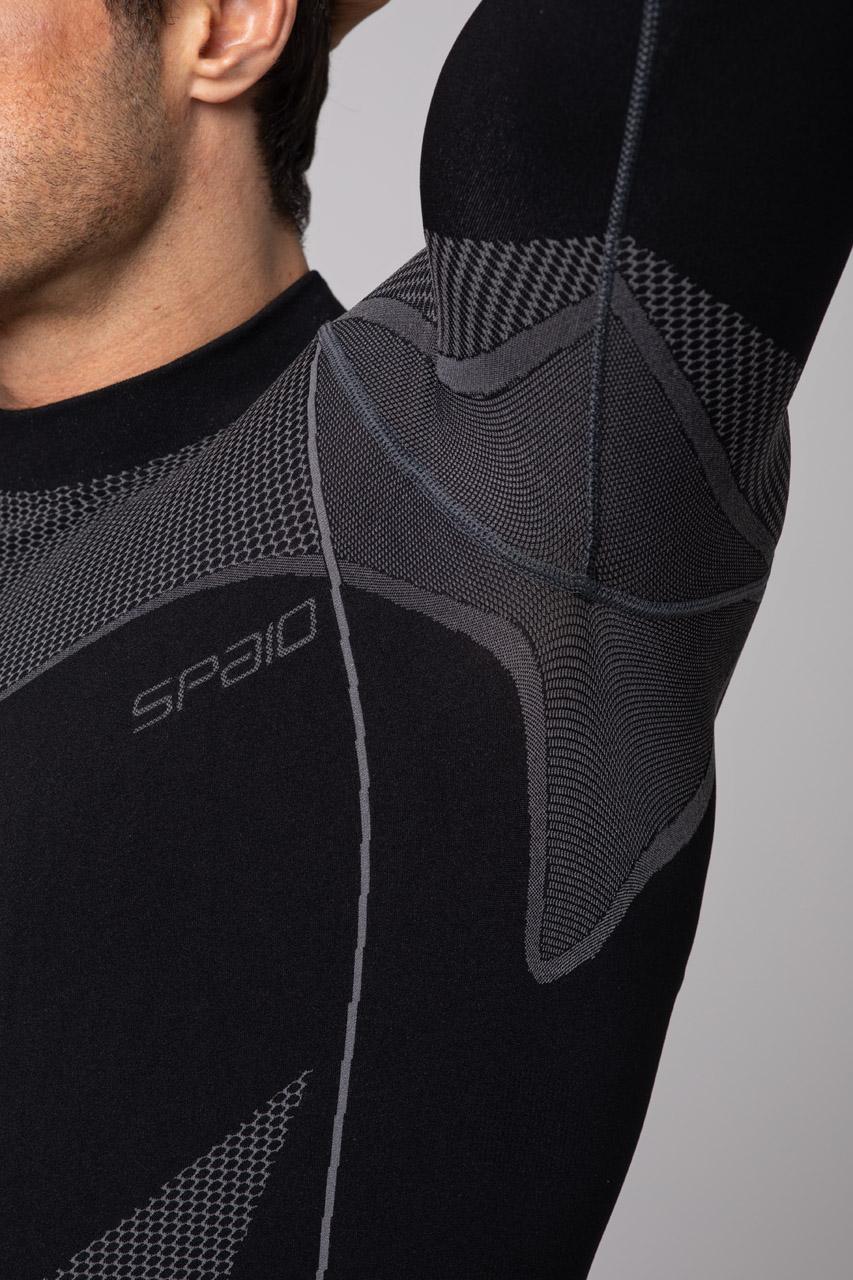Spaio SPAIO MAGLIETTA TERMOATTIVA CON MANICHE LUNGHE THERMO-EVO UOMO NERO/GRIGIO 2025