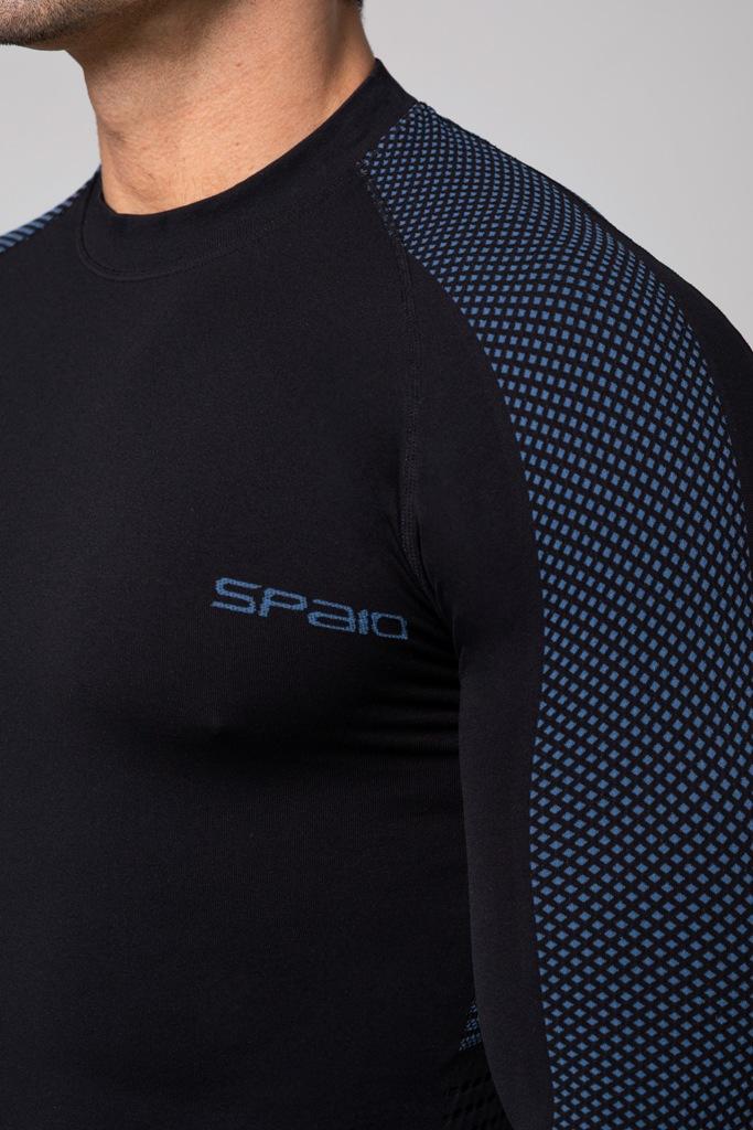 Spaio SPAIO MAGLIA M/L TERMOATTIVA "FIERCE" NERO/BLU Nuovo