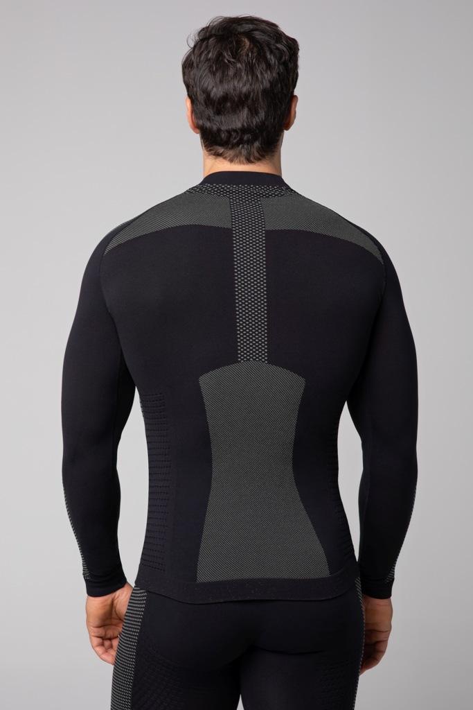 Spaio SPAIO MAGLIA M/L TERMOATTIVA "FIERCE" NERO/GRIGIO Qualità