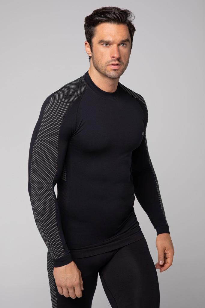 Spaio SPAIO MAGLIA M/L TERMOATTIVA "FIERCE" NERO/GRIGIO Qualità