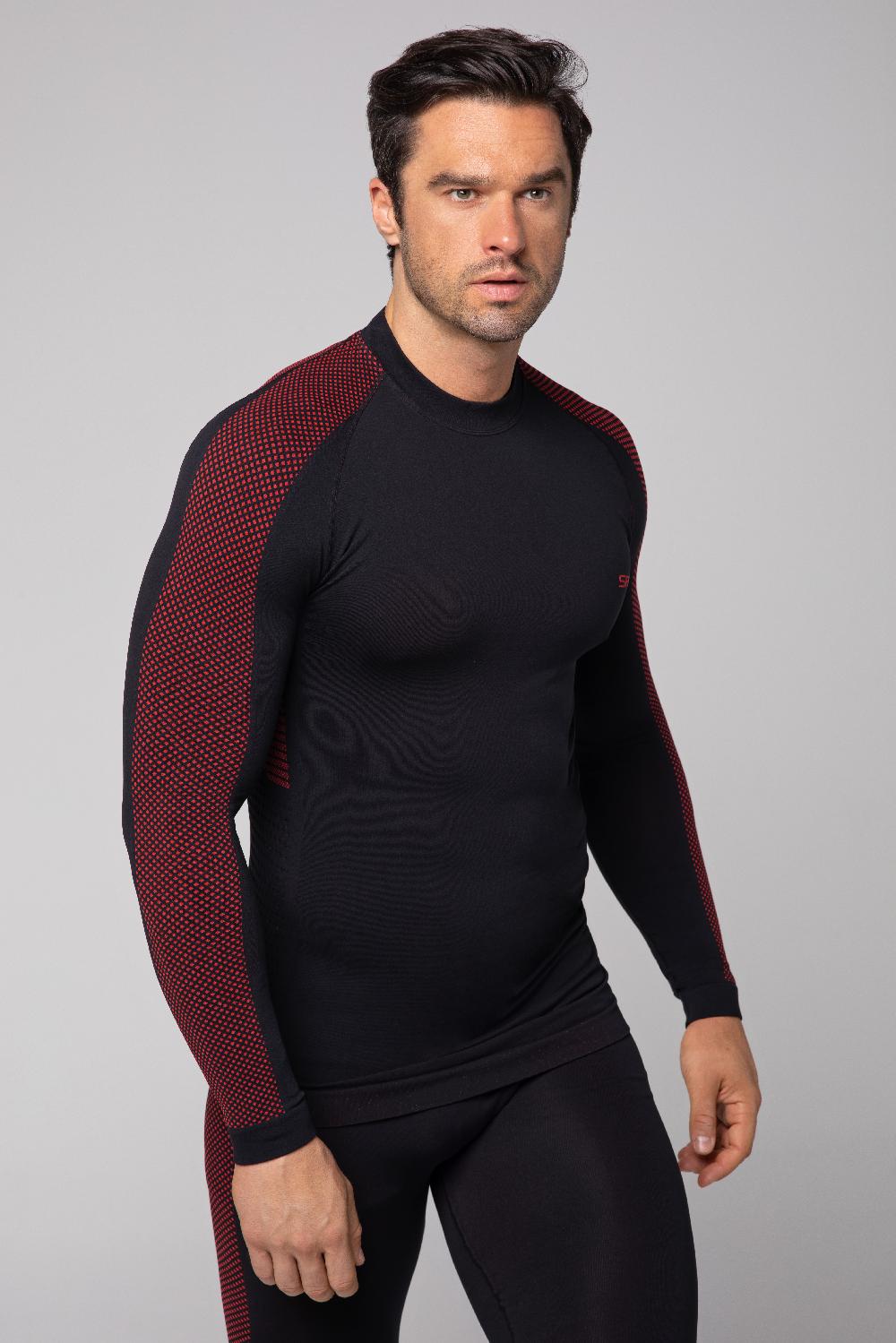 Spaio SPAIO MAGLIA M/L TERMOATTIVA "FIERCE" NERO/ROSSO Vendita