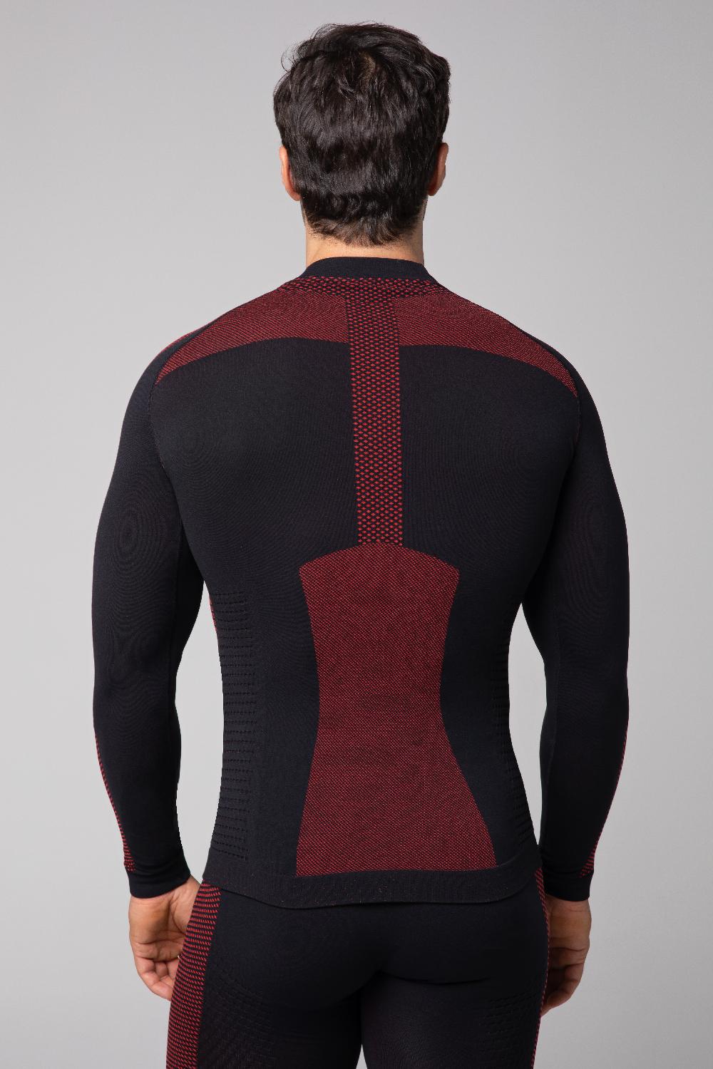 Spaio SPAIO MAGLIA M/L TERMOATTIVA "FIERCE" NERO/ROSSO Vendita