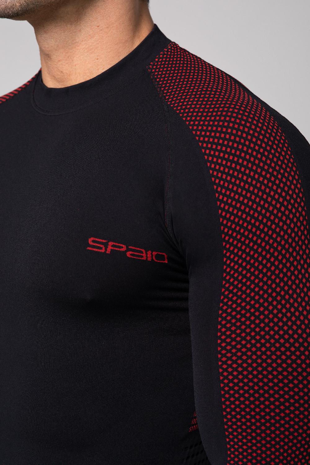 Spaio SPAIO MAGLIA M/L TERMOATTIVA "FIERCE" NERO/ROSSO Vendita