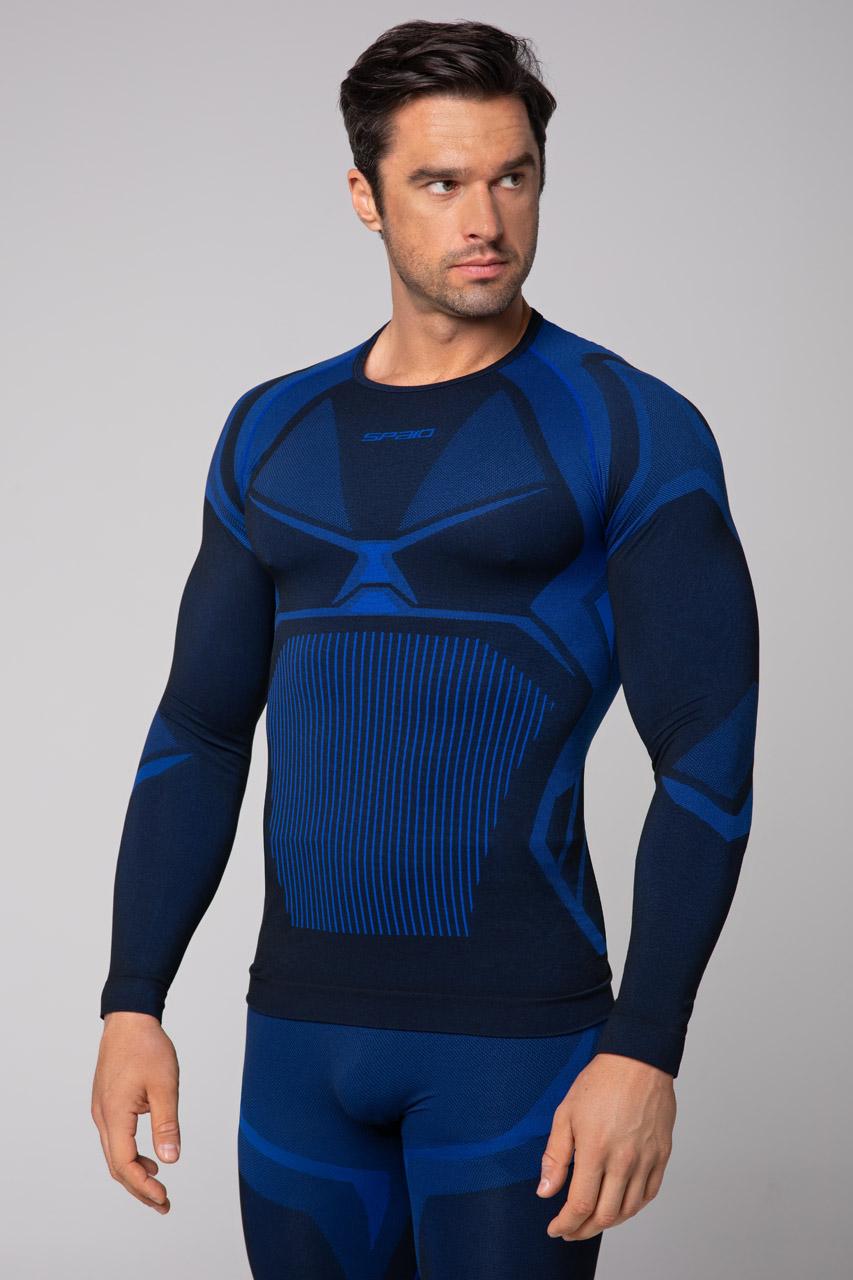 Spaio SPAIO MAGLIA M/L TERMOATTIVA "CONFIDENCE" NERO/ROYAL BLUE Qualità Garantita