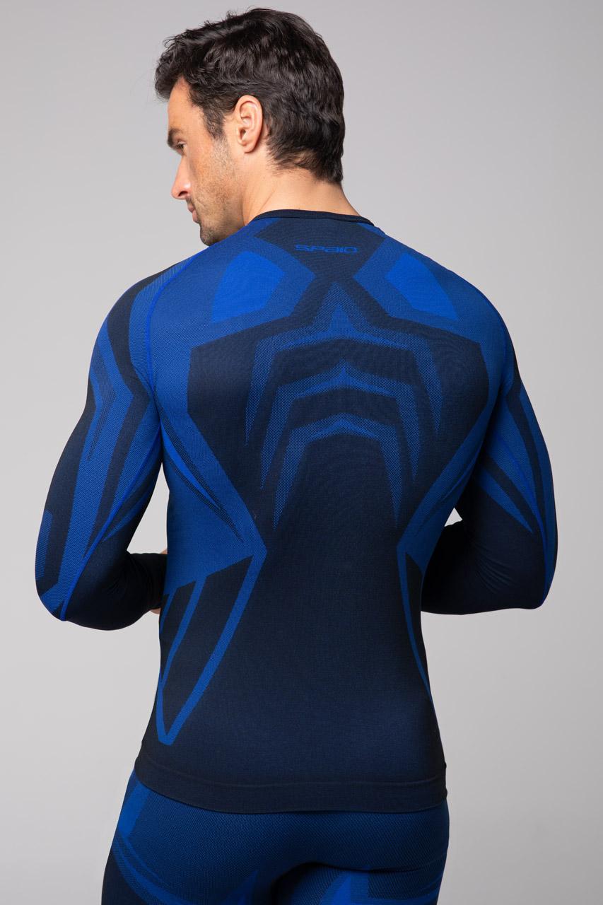 Spaio SPAIO MAGLIA M/L TERMOATTIVA "CONFIDENCE" NERO/ROYAL BLUE Qualità Garantita