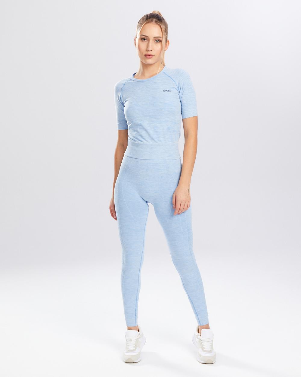 Spaio SPAIO RASHGUARD MELANGE MANICHE CORTE LINCHEN BLUE Consegna Veloce