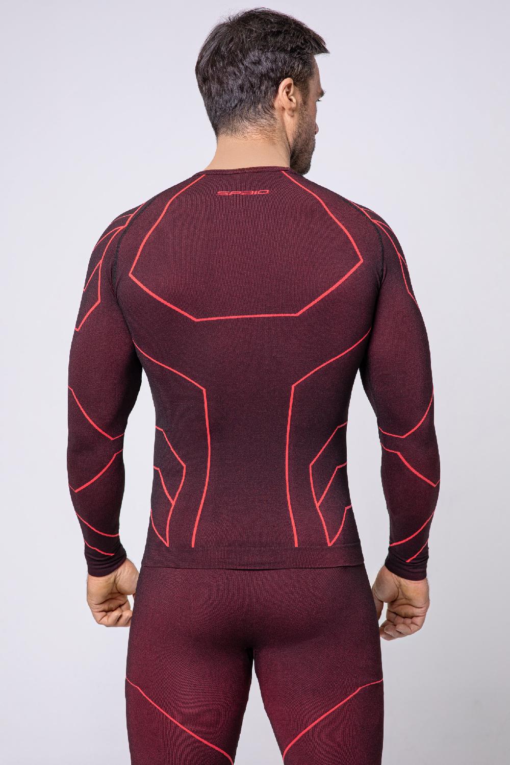 Spaio SPAIO MAGLIETTA CON MANICHE LUNGHE "RAPID" UOMO NERO/ROSSO Economico