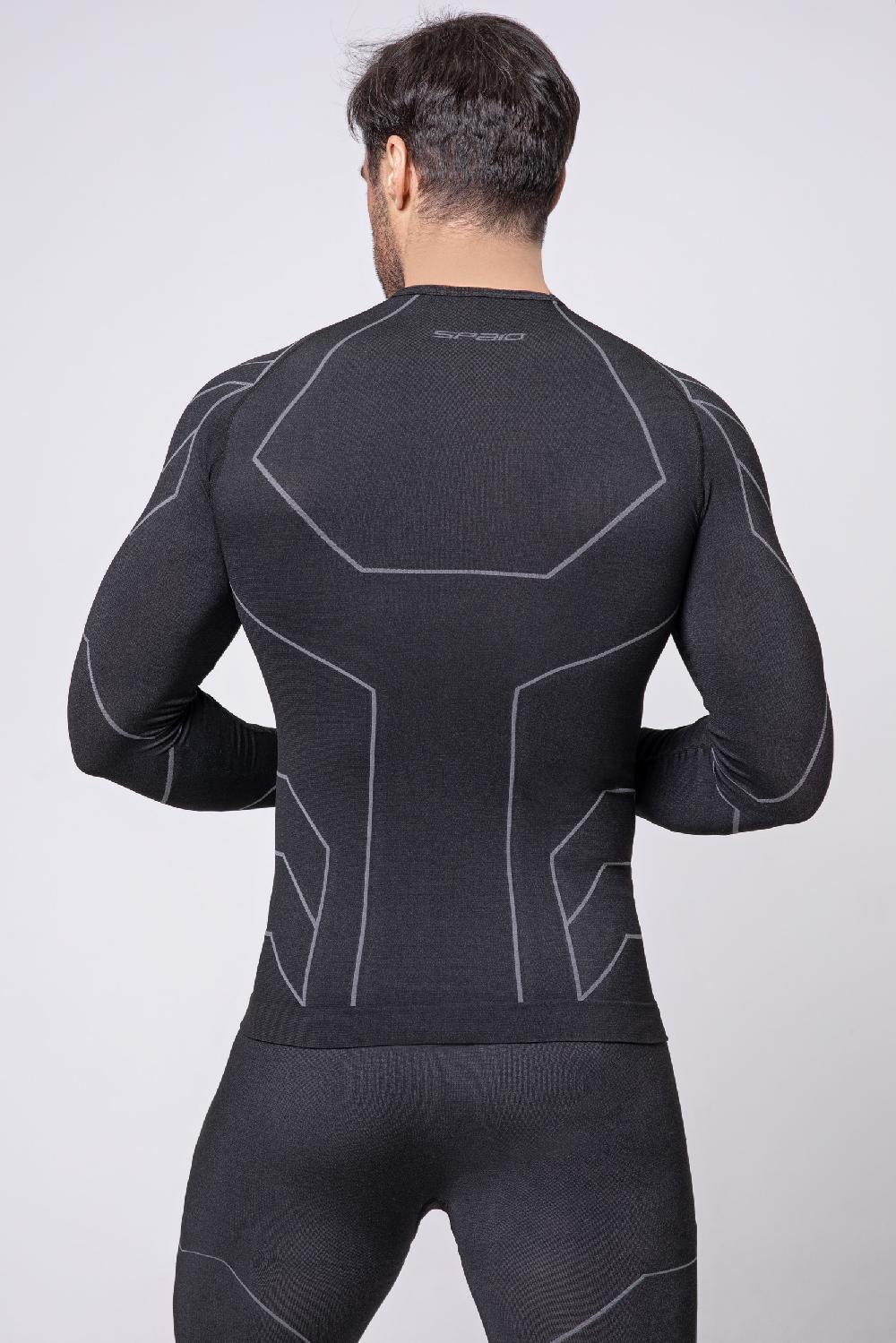 Spaio SPAIO MAGLIETTA CON MANICHE LUNGHE "RAPID" UOMO NERO/GRIGIO Online