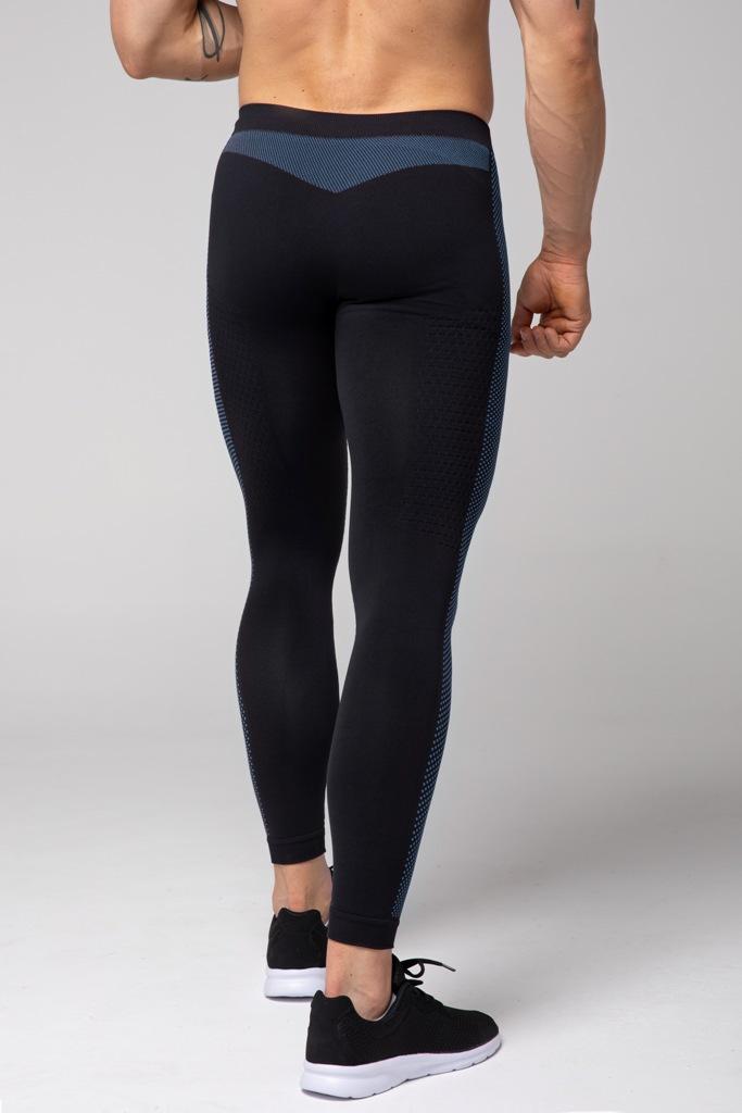 Spaio SPAIO LEGGINGS TERMOATTIVI "FIERCE" NERO/BLU Vendita Economica