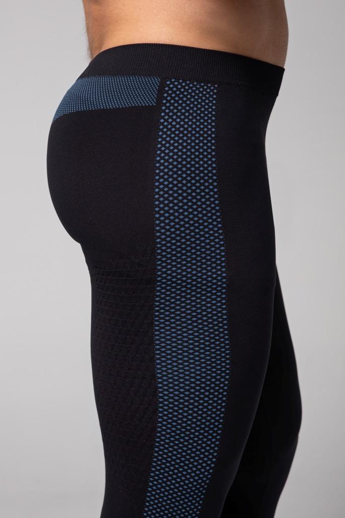 Spaio SPAIO LEGGINGS TERMOATTIVI "FIERCE" NERO/BLU Vendita Economica