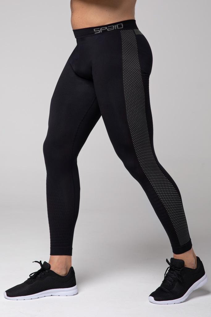 Spaio SPAIO LEGGINGS TERMOATTIVI "FIERCE" NERO/GRIGIO Saldi Di Fabbrica