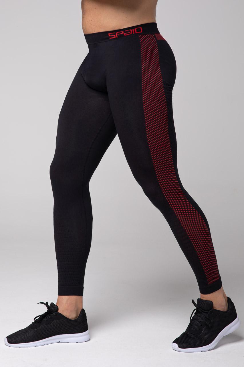 Spaio SPAIO LEGGINGS TERMOATTIVI "FIERCE" NERO/ROSSO I Più Venduti