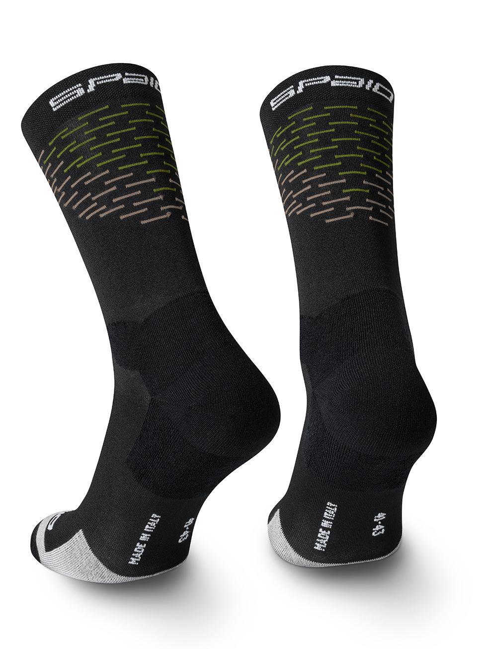 Spaio SPAIO CALZINI DA TREKKING MERINO BLACK/WHITE/GREEN Negozio