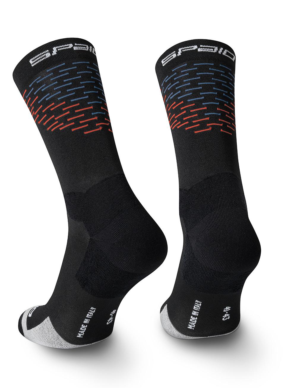 Spaio SPAIO CALZINI DA TREKKING MERINO BLACK/ORANGE/BLUE In Saldo