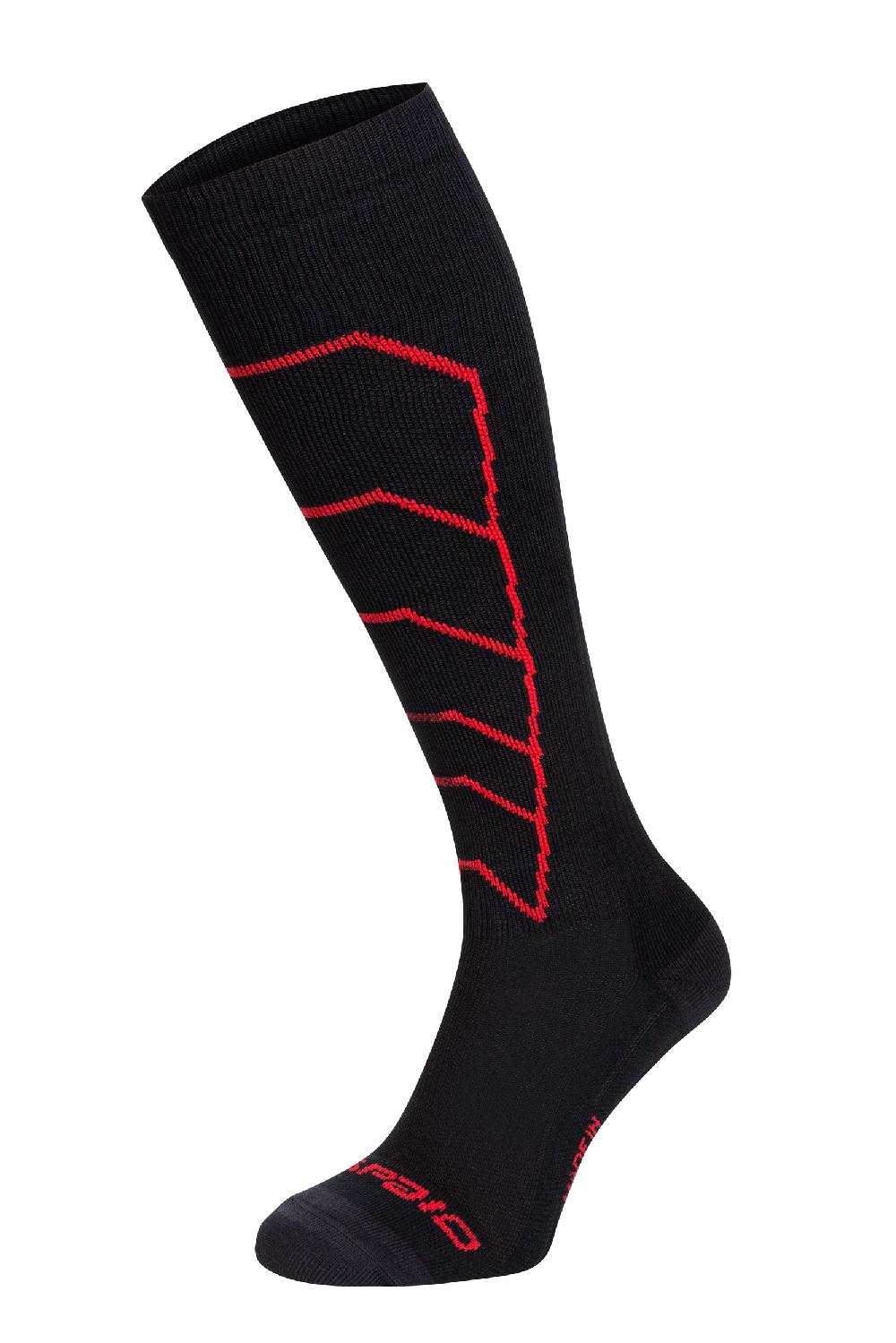 Spaio CALZE LUNGHE A COMPRESSIONE "RAPID" NERO/ROSSO 2025