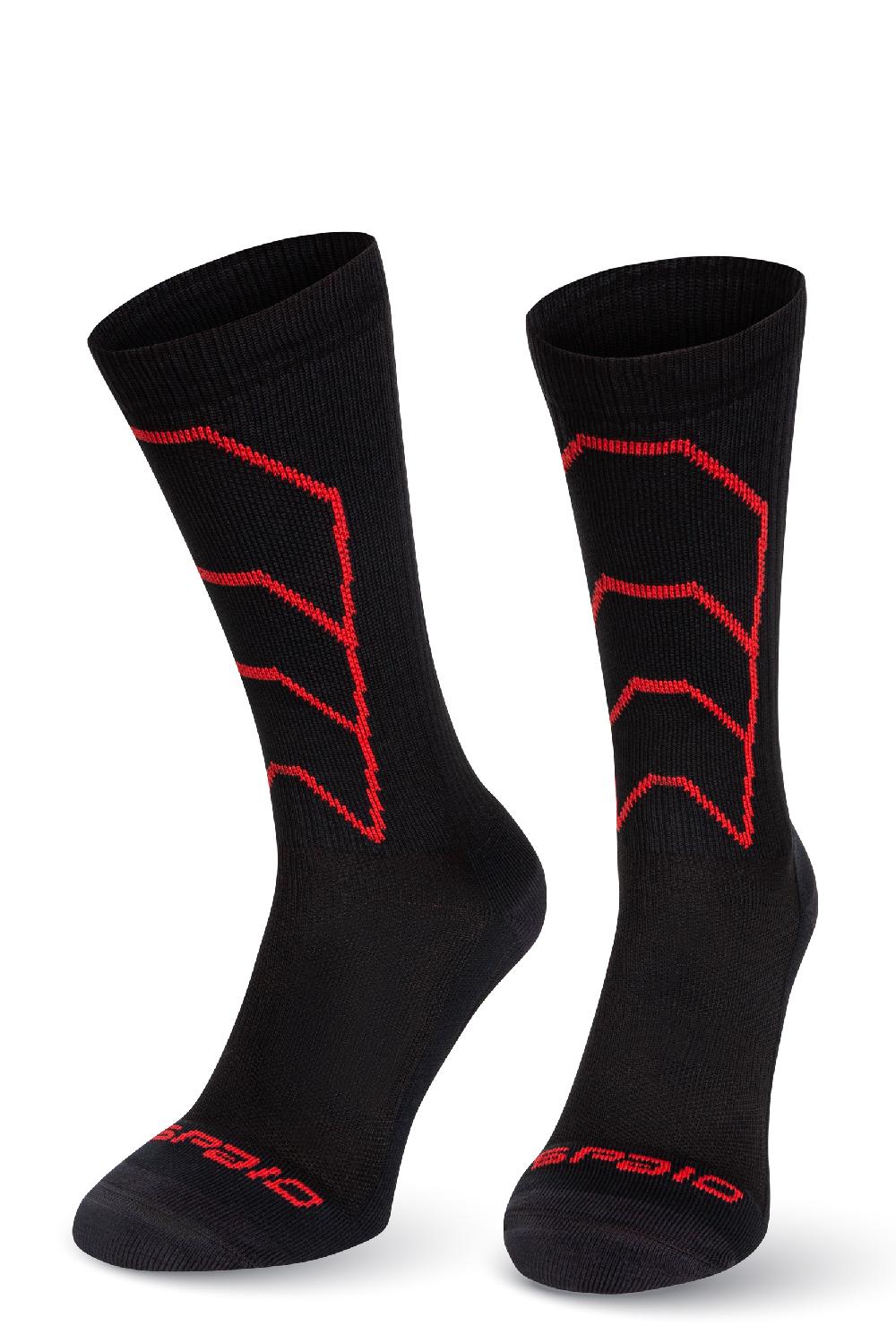 Spaio CALZE A COMPRESSIONE "RAPID" NERO/ROSSO Economico