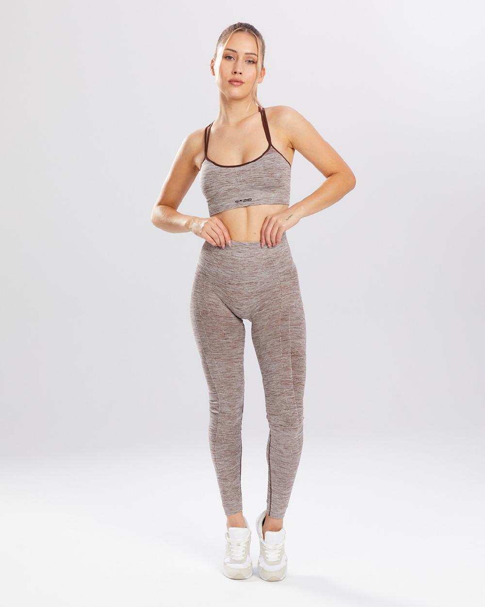 Spaio SPAIO REGGISENO SPORTIVO MELANGE COFFEE Saldi Di Fabbrica