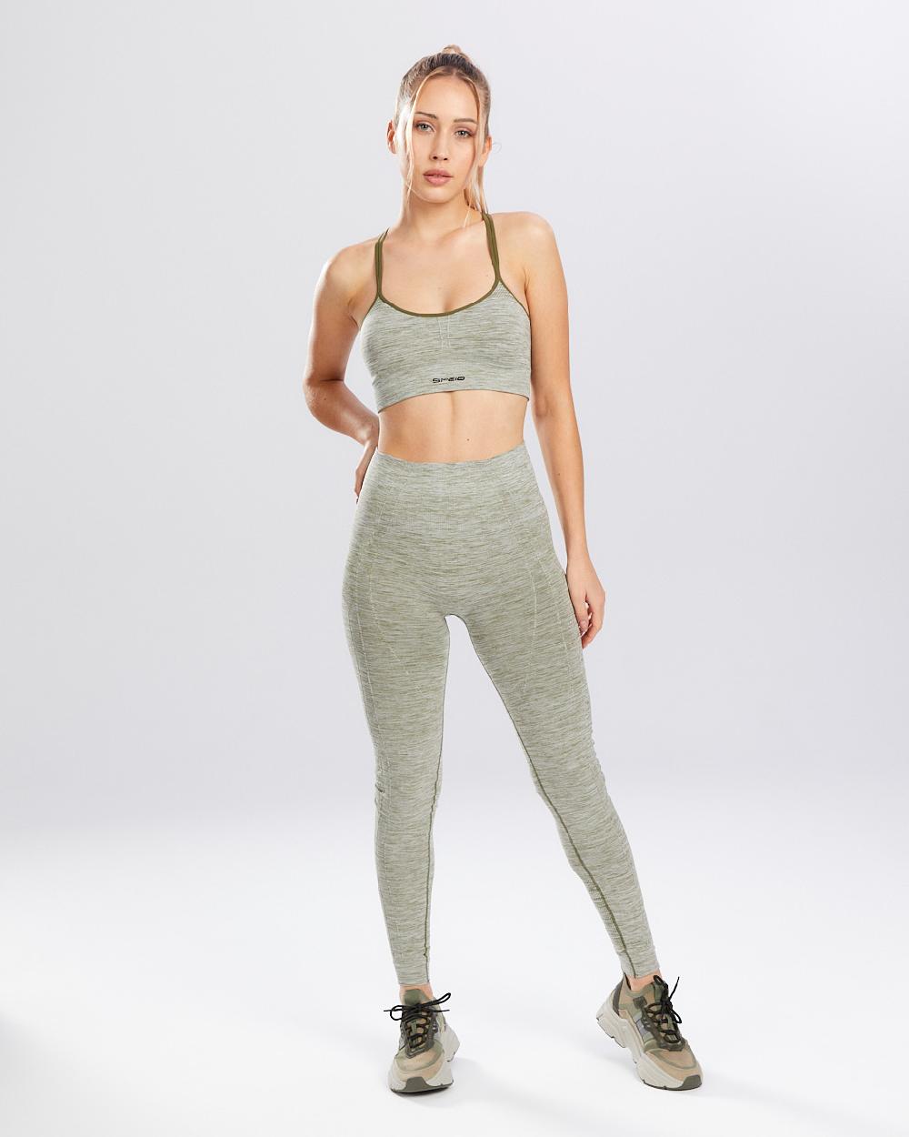 Spaio SPAIO REGGISENO SPORTIVO MELANGE KHAKI I Più Venduti