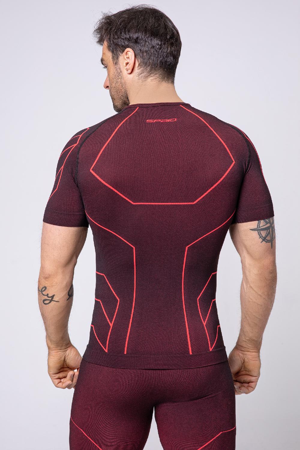 Spaio MAGLIETTA DA UOMO MC "RAPID" NERO/ROSSO Promozione